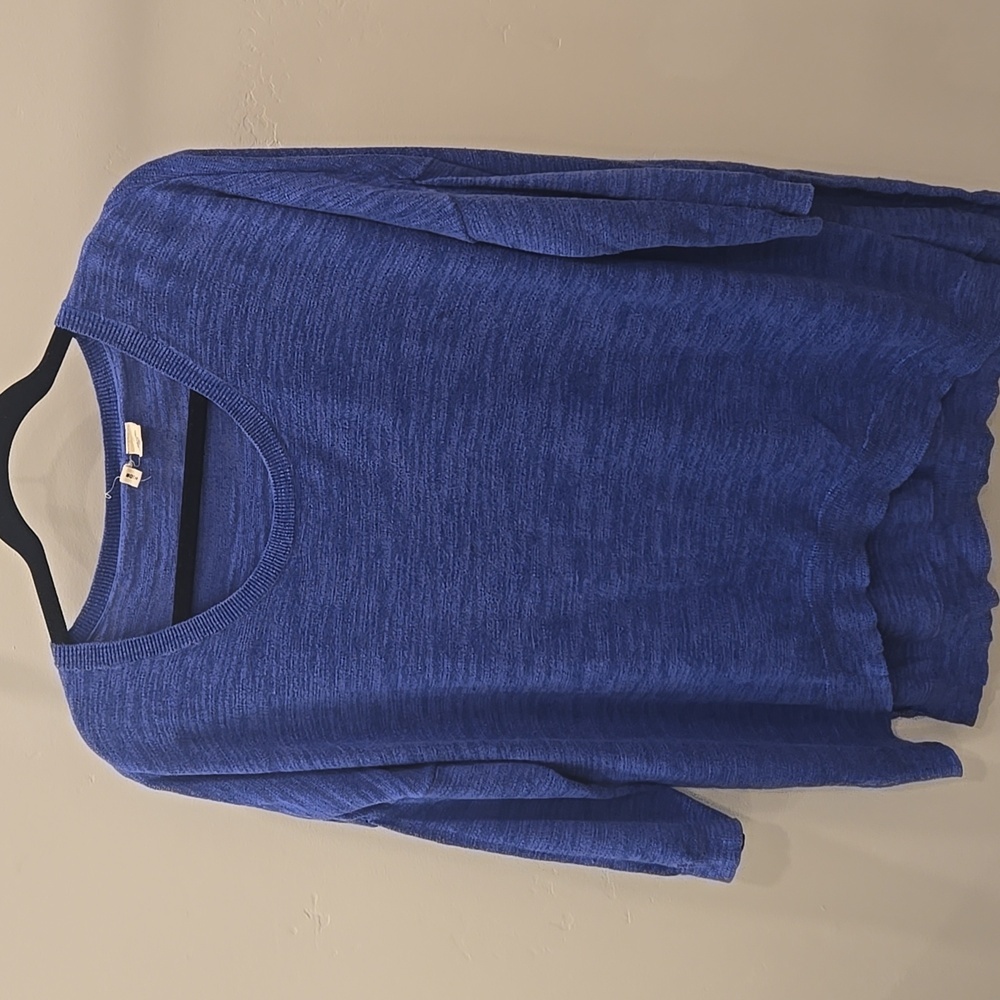 Anthropologie Moth Doman Sleeve Tunic Sweater Blue L